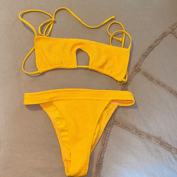 PacSun orange crush bikini top and bottom - Picture 3 of 6